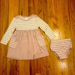 Hanna Andersson Cream & White Dress Set